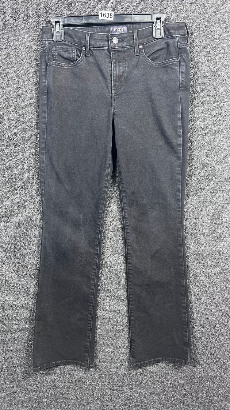 NYDJ Jeans Barbara Bootcut Jeans Womens Size 4 Black Denim Lift Tuck Technology